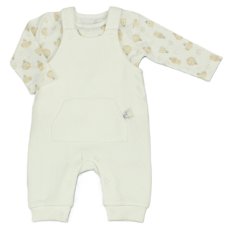 N14615: Baby Unisex Quilted Dungaree & Top Outfit (0-9 Months)